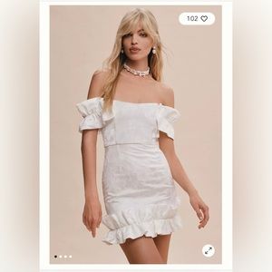 V. Chapman Hollyhock Ruffled Corset Mini Dress
